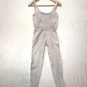 Free People Movement - Good Karma Jumpsuit |‎ Ice Grey, M/L, Athletic, Sporty